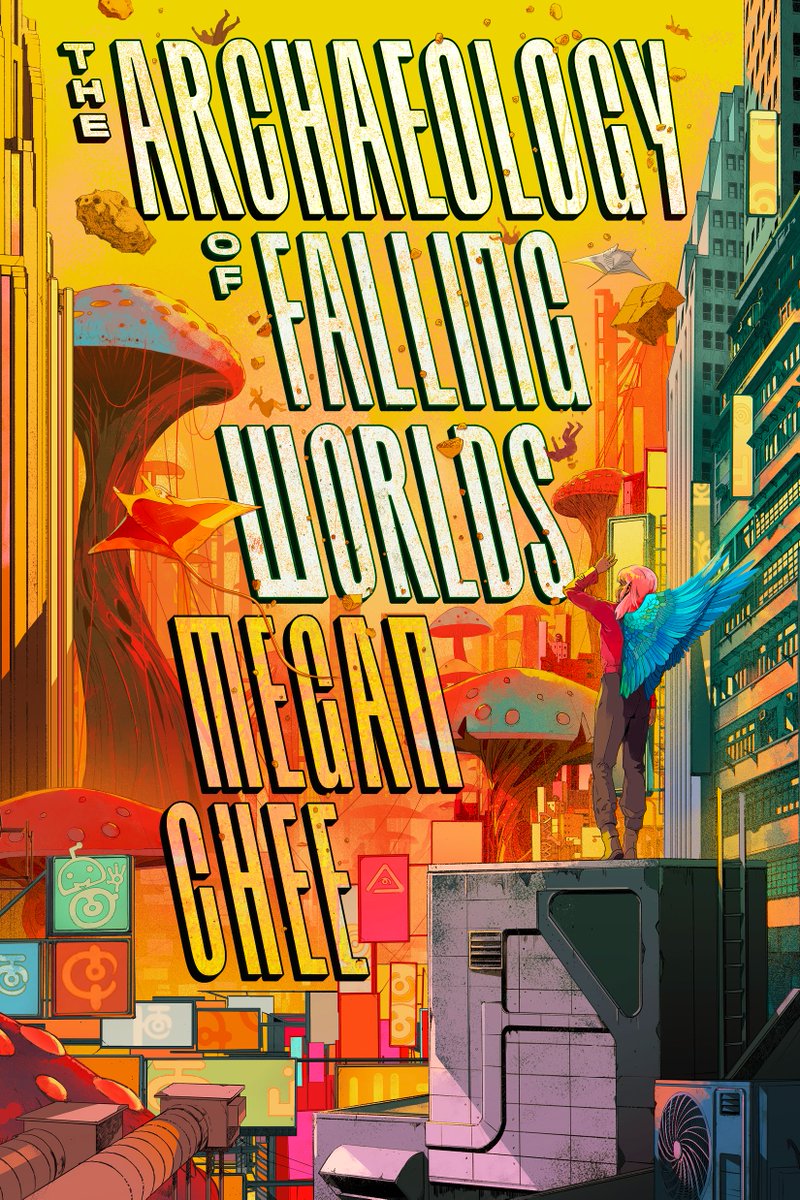 megancheewrites's tweet photo. Absolutely delighted to reveal the US cover of my upcoming science-fantasy debut novel The Archaeology of Falling Worlds! Cover illustration by Shan Jiang, cover design by Charlotte Strick. Coming 23rd Feb 2027 from Bindery Books (US) and Daphne Press (UK)! https://t.co/3naQXUAglh