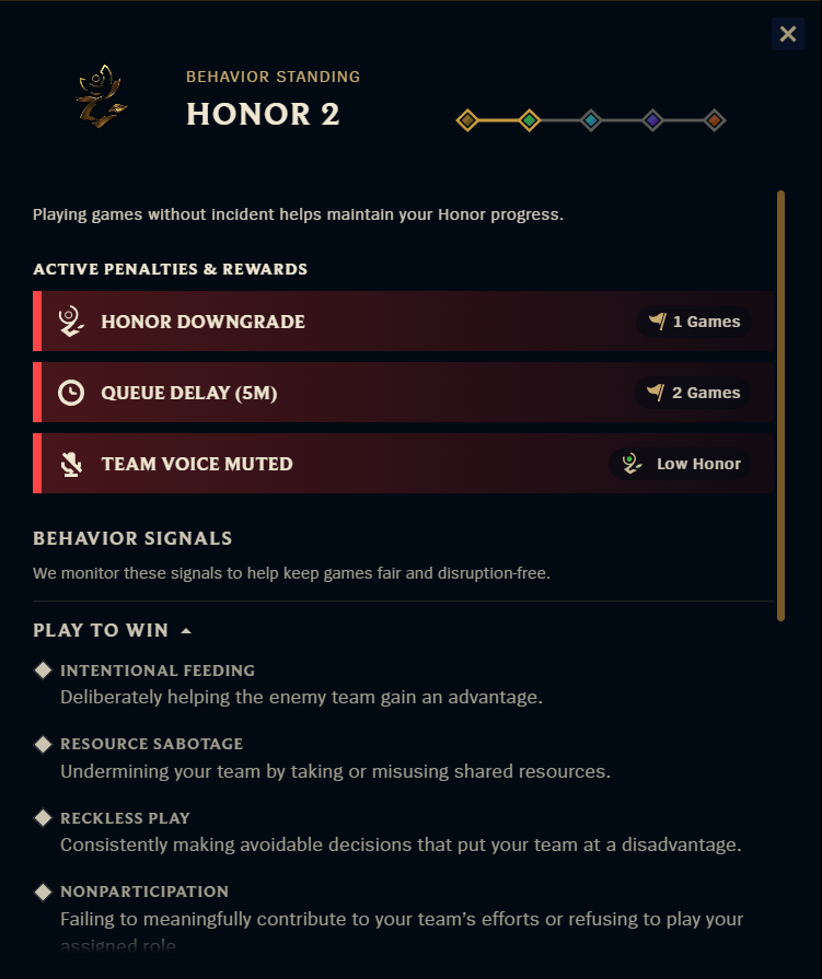TLangThaKidd's tweet photo. @drewlevin 5 game queue delay and 4 game honor downgrade because the game crashes in the loading screen, been happening all season :/ https://t.co/PxB8Gxcgb7