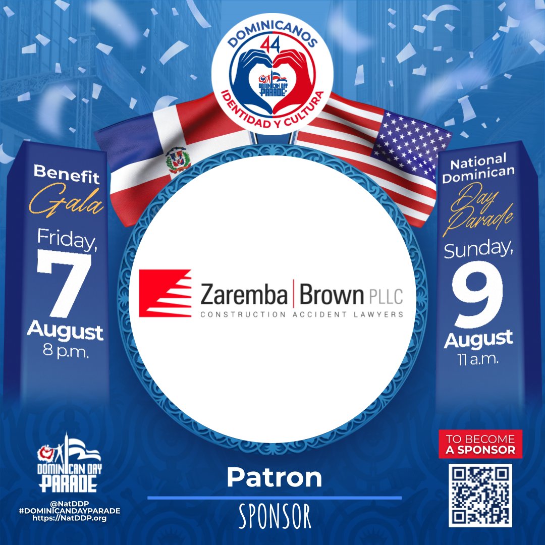 NatDDP's tweet photo. 🇩🇴🇺🇸Dominicanos: Identidad y Cultura.
Thanks to our Patron Sponsor ! 💙
🎉 44th #DominicanDayParade
🗓 Aug 7: Gala | 📍Greentree
🗓 Aug 9: Parade | 📍6th Ave, NYC
Follow @NatDDP

Support us—every donation counts! 🙌
#NatDDP #DRParade #IdentidadyCultura https://t.co/f1wUfzGrt0