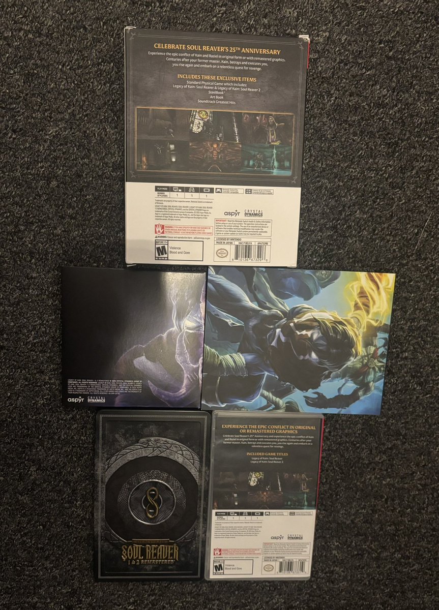RafaelnsxT's tweet photo. @GamerHutStore  mais uma vez colaborando com s minha coleção. Soul Reaver é uma das franquias que mais me marcaram no Psone. https://t.co/hL424eS3fS