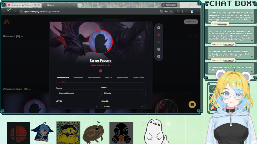 TwitchCourage's tweet photo. New things are brewing on my channel. Come stop by to watch our session 0. https://t.co/z5C2JPGQPG