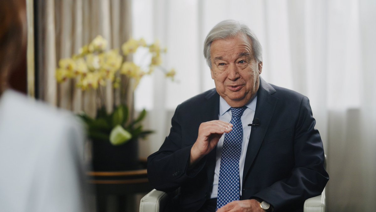 tianwei's tweet photo. Al global governance is lagging behind tech development, I interviewed @antonioguterres @UN SG @WAIC2026 He stressed on building an inclusive, UN-led global Al governance framework, capacity-building for developing countries, open-source Al, and human oversight of Al. @UNinChina https://t.co/GhB1fAu0ac