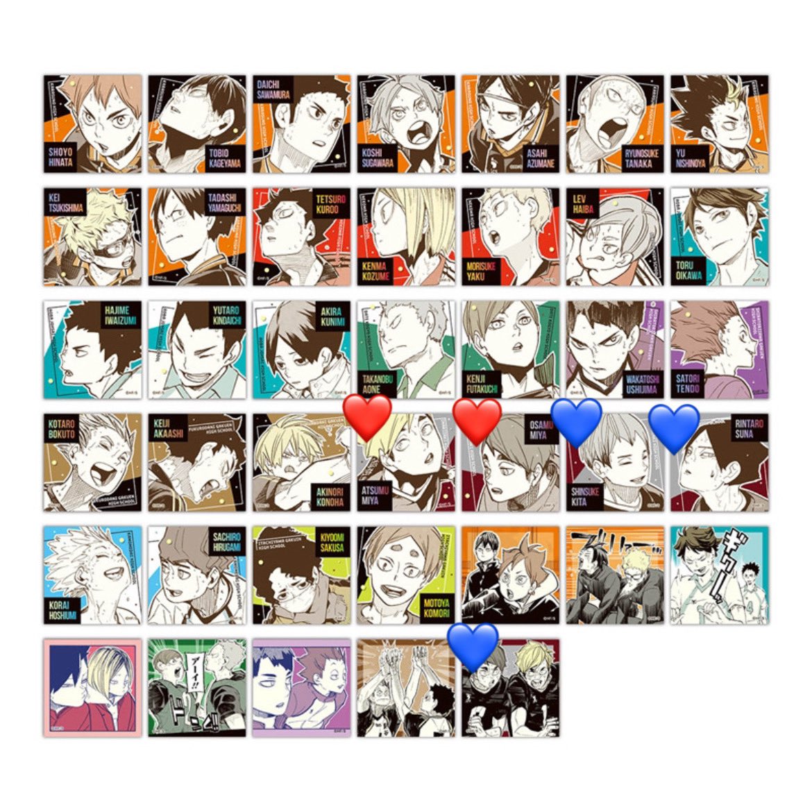 ma_07tg's tweet photo. 【交換】 ハイキュー スクエアステッカー

譲：画像1
及川×3、赤葦、西谷×2、尾白×2、縁下×2昼神、木兎、日向、影山、山口、星海、牛島、夜久

求：一弾 北>>侑、治
二弾 画像2 侑、治>>北、角名、宮兄弟

お気軽にお声掛けください🙌 https://t.co/vYRe1V1nBo