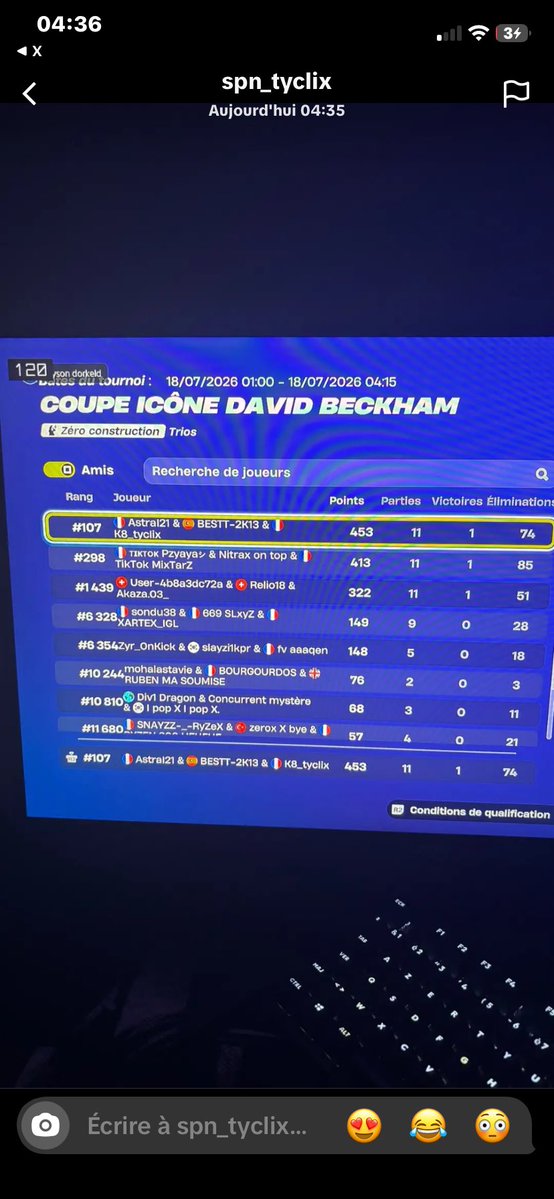 astrxIll's tweet photo. Top100 cup david beckam w/@Tyclixon  @Nath14271 player for @SPNEsport55 https://t.co/abg6GiUzvI