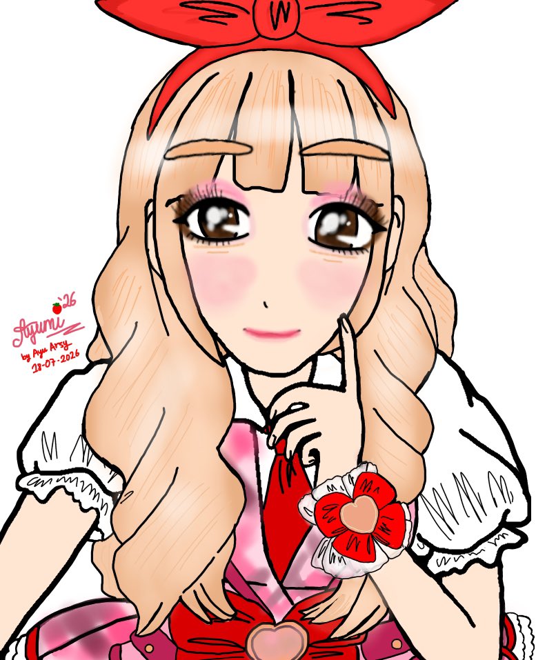 ayuarsymel's tweet photo. #reuploaded Todayโs art: SMN Mei cosplay as AIKATSU! Character Ichigo Hoshimiya inspired art.
Drawn using ibisPaint X App, deco edited using LINE Camera.
Credit pic: @sa2m2nam3
#ayuarsyart https://t.co/dkH7SGpDL0