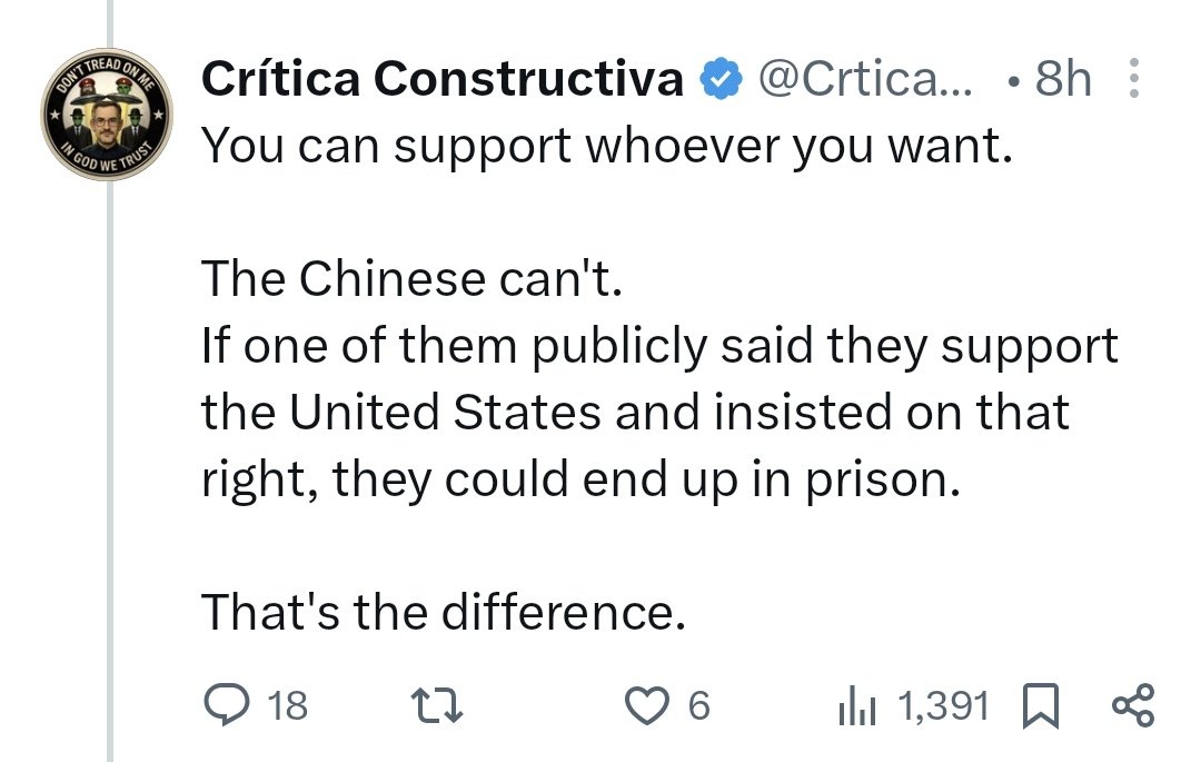 SomewhatWindy's tweet photo. @CrticaConstru20 @comrade_casey Exactly because we don't have the kind of free speech the U.S. has, we admire America even more. Everyone studies English, and all the talented people go to the U.S. to study and work. Otherwise, where do you think China stole all its technology from? https://t.co/WpYOfnukSl
