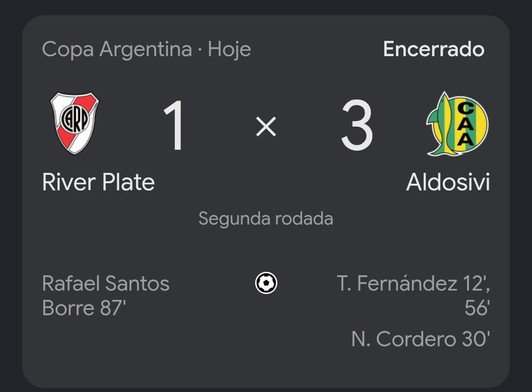 pasqual4's tweet photo. River do Coudet acaba de ser eliminado da copa da Argentina com gol do borré kkkkkkkkkkkkkkk https://t.co/LbxhUakrCl