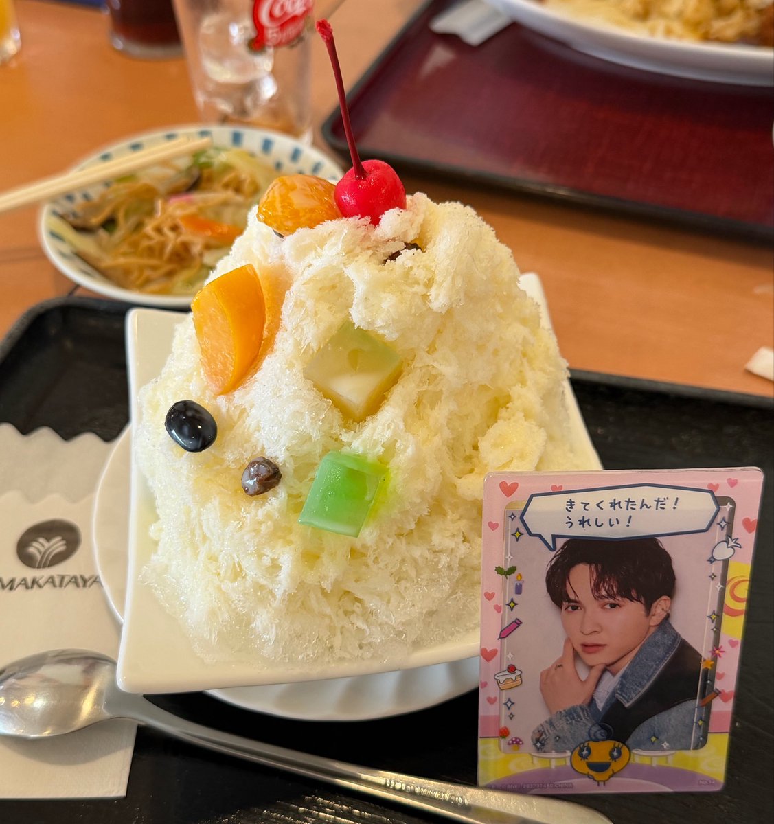 __my02s's tweet photo. チェストタイム〜〜〜🌋💛

．

(((鹿児島の夏の風物詩『 しろくま 』 と
山形屋の懐かしい『 焼きそば 』です💭⋆꙳✮

#鹿児島 #吉田仁人 #MILKニッポン元気花火 https://t.co/XNNRkhHVRh