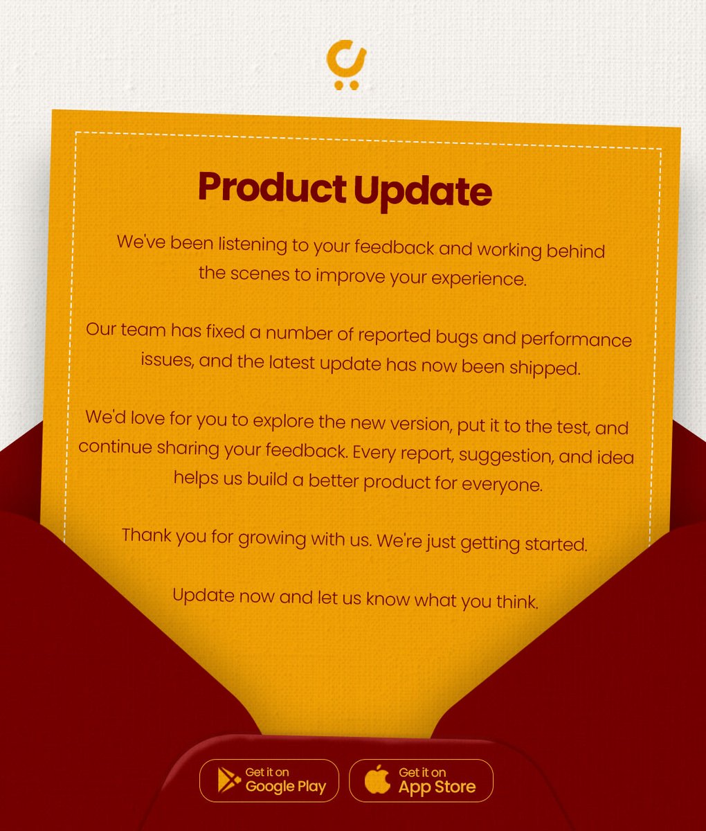 Ownifyapp's tweet photo. 🚀 New Update is Live! Bug fixes are in, performance is better, and we're just getting started. Update the app and tell us what you think! 📷 #Ownify #AppUpdate #BugFix #Marketplace #Startupghana #AppUpdate https://t.co/9oAQP4lSVq