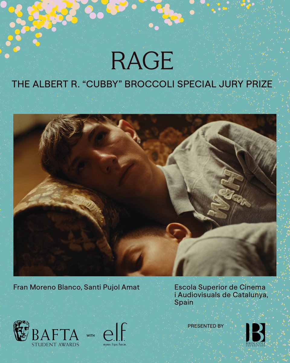 BAFTAUS's tweet photo. The winner of the 2026 BAFTA Student Awards Special Jury Prize is “Rage,” directed by Fran Moreno Blanco and Santi Pujol Amat from Escola Superior de Cinema i Audiovisuals de Catalunya in Spain.

This award is presented by the Dana &amp; Albert R Broccoli Charitable Foundation. https://t.co/lxk7pB18Zt