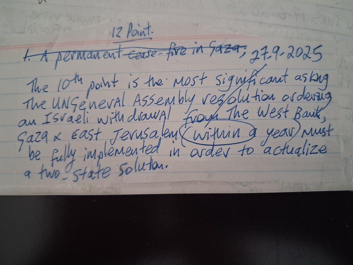 JohnHux03's tweet photo. @jaredkushner @netanyahu @SecBlinken & is expected to run out of money by the middle of July, 2026.
The UNGA Resolution ordering an Israeli #withdrawal from The West Bank, Gaza & #East Jerusalem must be fully implemented #within a year starting from Saturday, 27-9-2025 in order to #actualize A Two-State Solution. https://t.co/Wgy5bc5oiZ