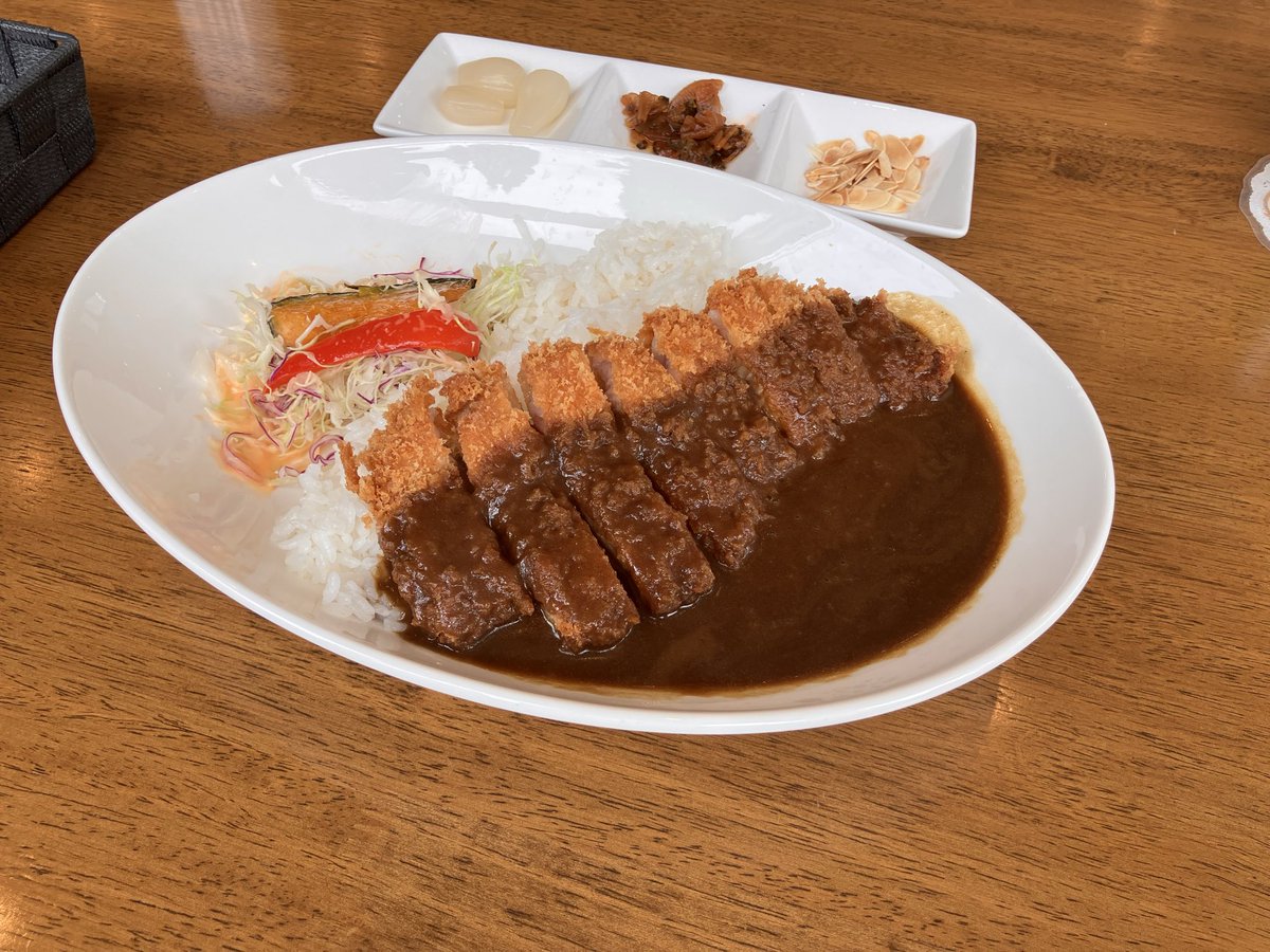 ZpLre's tweet photo. 新潟からエリミネーターで北上中。
お昼は秋田の道の駅でカツカレーを食べました。
ご飯の後は併設された温室の植物園（？）で気分転換にお花鑑賞。 https://t.co/DVGjDfSxnF