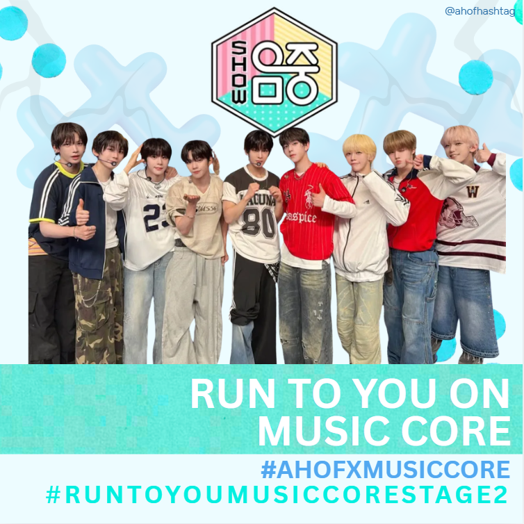 ahofhashtag's tweet photo. DROP THE TAGS NOW!
#AHOF returns to the Music Core Stage! 💙 Let's keep the timeline buzzing with your reactions, favorite moments. Show our boys lots of love and enjoy the performance! ✨
RUN TO YOU ON MUSIC CORE
#AHOFxMusicCore
#RunToYouMusicCoreStage2
#아홉 https://t.co/6Eklvnc35g