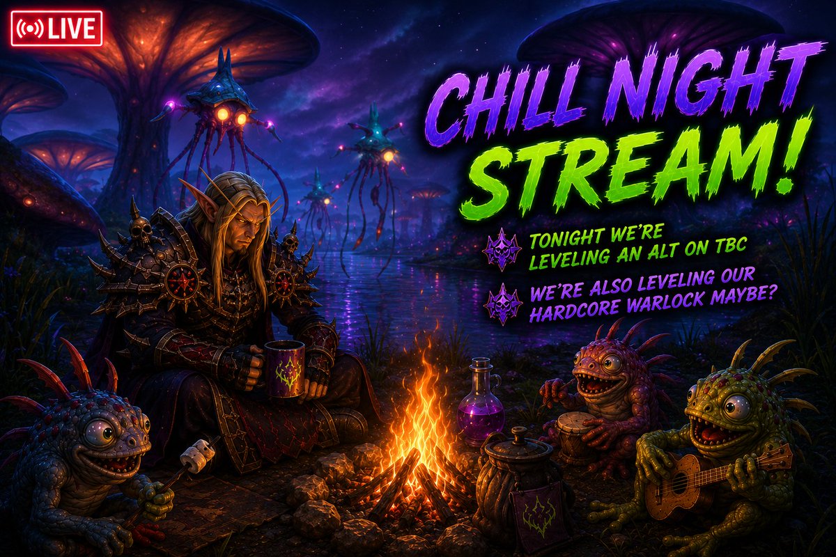 StapoonGaming's tweet photo. 🔴 WE'RE LIVE! 🔴

It's a chill night stream tonight!

Leveling a Paladin alt for the very first time. We might jump over to some Hardcore later if we're feeling it.
Come hang out, relax, and enjoy the journey!

📺 https://t.co/OnZfV9gxEz https://t.co/6006dngBdx