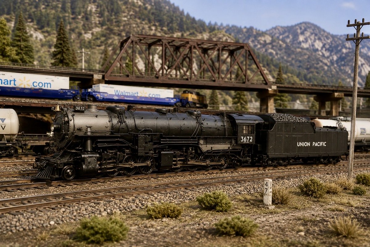 _snehasis's tweet photo. Union Pacific 2-8-8-2 UP3672
HO (1:87) scale model by Proto 2000 https://t.co/o3W3UNYOuY