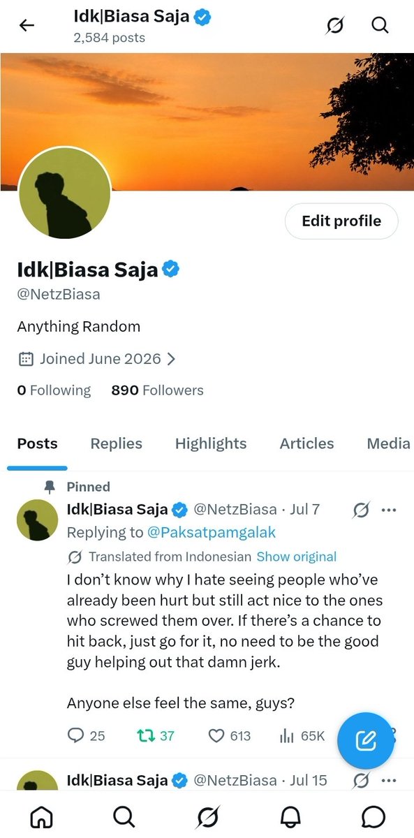 NetzBiasa's tweet photo. Sudah lama akun nya terkunci dan nga bisa di akses ges. Baru bisa hari ini, dengan tampilan seperti ini, kok bisa ya ges?

0 followong tapi pas di cek ada kok foloowingnya, cuma di tampilan aja nga ada https://t.co/xnWFvZTrIT