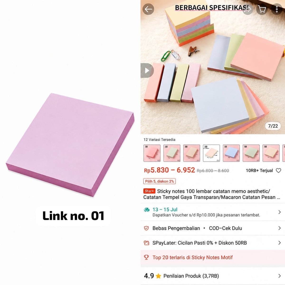 kepogoods's tweet photo. 🪄 daily finds
sticky notes you'll love 🎀
buat yg suka nulis reminder or to-do list, sticky notes ini bikin meja kerja atau meja belajar kerasa lebih rapi.
♡ swipe to see all items
🔗 shop this look in the thread ⤵️
#kepogoods #stickynotes #list
#AestheticDaily https://t.co/OtnJa5ujIv