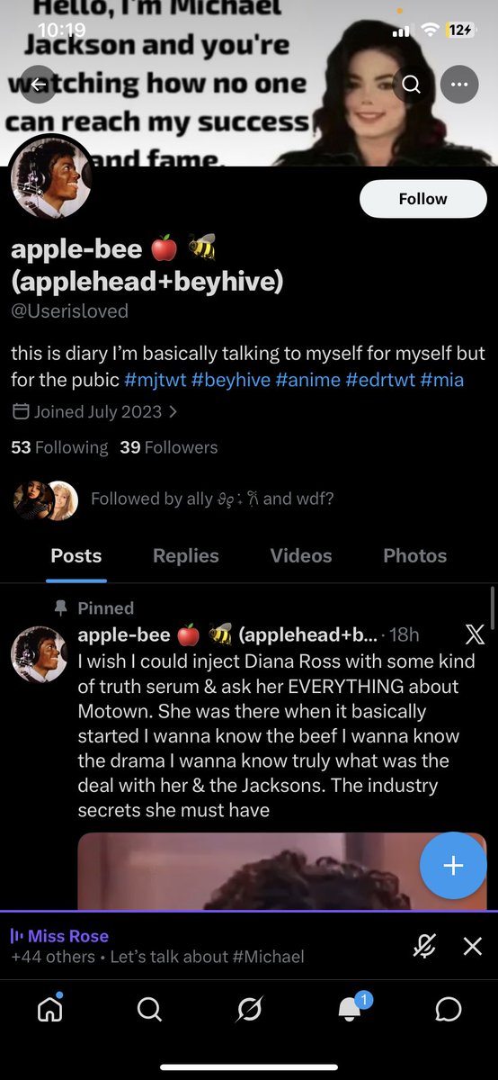 h3rnameiscici_'s tweet photo. Pls block this mf cause she denied that mj got groomed by dirty ross and also spreading misinformation like….. https://t.co/pjlzGS93z2