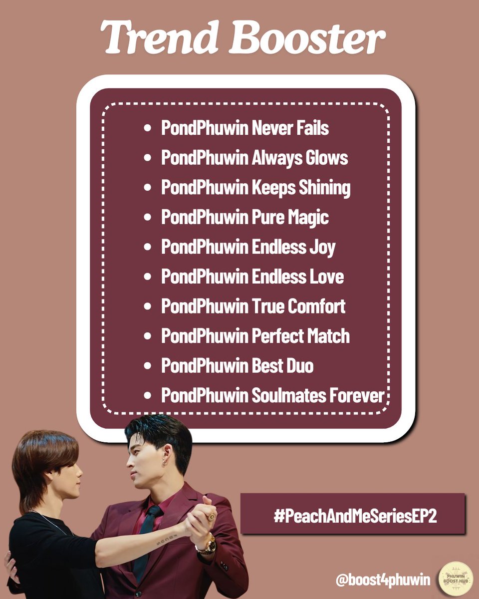boost4phuwin's tweet photo. 📣𝐓𝐑𝐄𝐍𝐃 𝐏𝐔𝐒𝐇 𝟗📣

Target: 500 replies • 100 QRTs • 100 likes

#PeachAndMeSeriesEP2 https://t.co/UEqesd7oPh