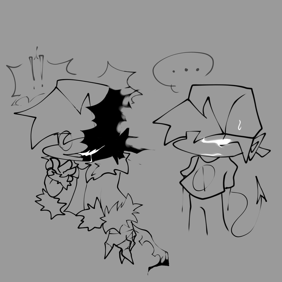 aSkmrd2P7z25wrK's tweet photo. ちょっとした落描き。設定は後ほどあげようかなと思ってます
#fnfcorruption
#fnf
#fridaynightfunkinevilmod https://t.co/ElemQXGFKN