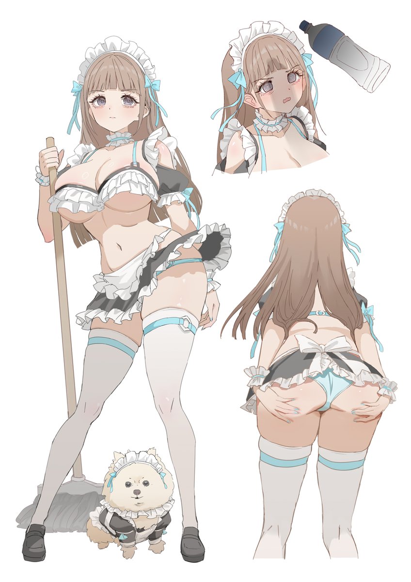 77gl's tweet photo. メイドちゃん🩵
 #OCㅤㅤ https://t.co/te9FRYipCC