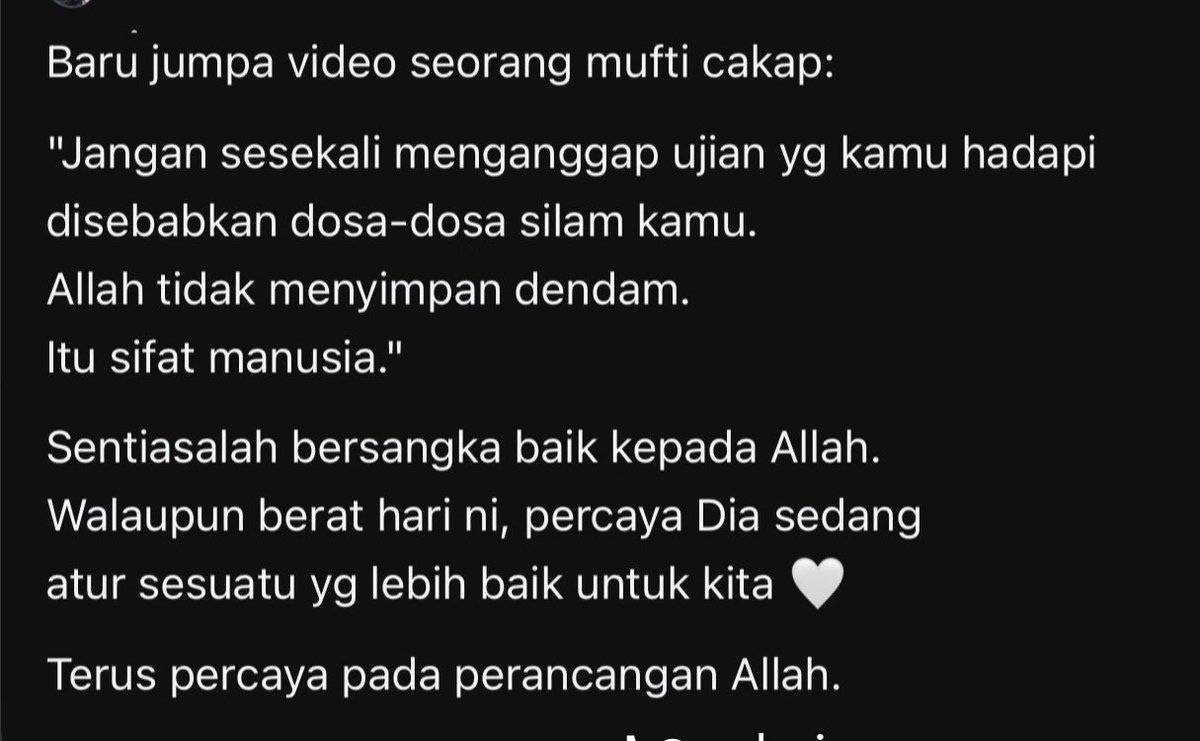 Syafinazid's tweet photo. Ahh sentap. Selama ni selalu ckp dekat diri sendiri, apa yg aku hadap ni mungkin sebab dosa aku sebelum ni. Tapi mcm sedih, apa dosa yg aku buat sebelum ni sampai Allah uji aku lama sangat mcm ni. https://t.co/jQS1dVlmEX