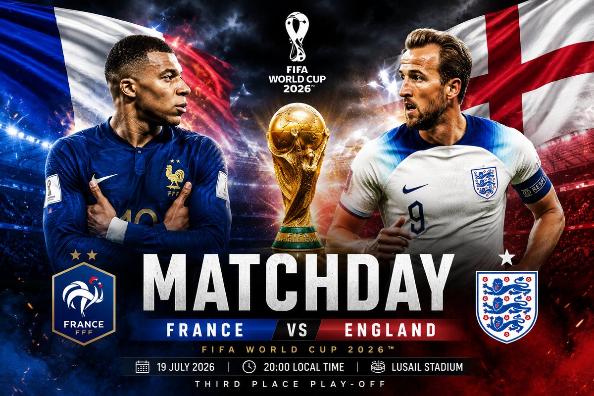 match_pulse_'s tweet photo. Dini hari nanti jam 4:00 wib ada perebutan juara 3 Inggris vs Francis

Funt fact 🛎

Inggris belum pernah juara ketiga piala dunia mereka kalah edisi 1990 dan 2018 

Francis sudah pernah menjadi juara ketiga 2 kali edisi 1958 dan 1986 https://t.co/i357WFTJ43