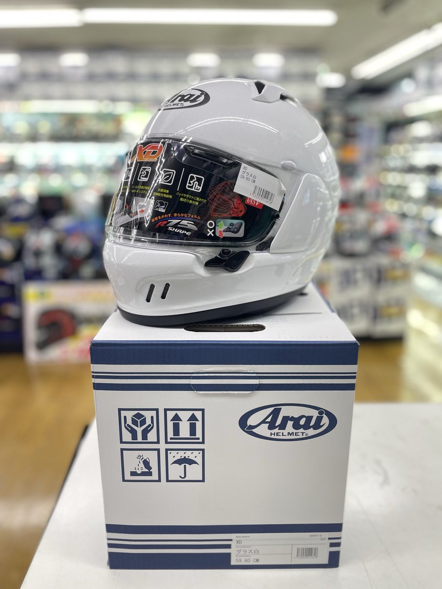 🏍️商品入荷のご案内🛵 Arai XD グラスホワイト 59-60 箱入りで在庫