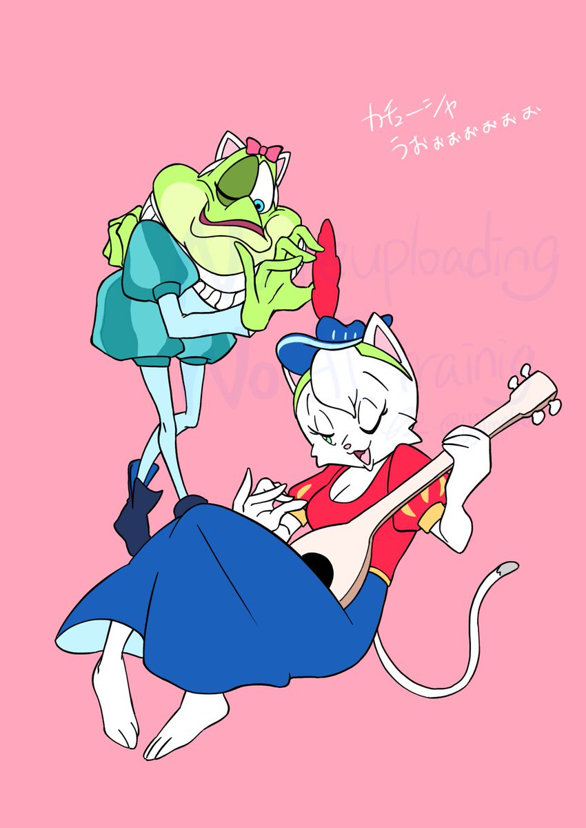 jjjimako's tweet photo. 描いたの昨日なのでデザインちょっと違った！カチューシャな🐱🐸 https://t.co/30glav5jGq