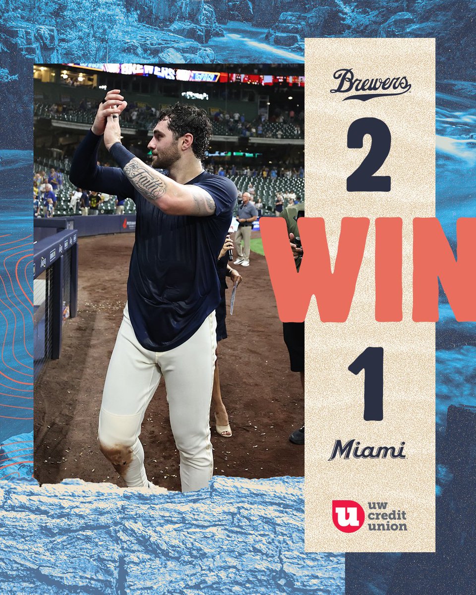 Brewers's tweet photo. This is how you come out of the break 👏

#ThisIsMyCrew x @UWCreditUnion https://t.co/Uz91EDokp2