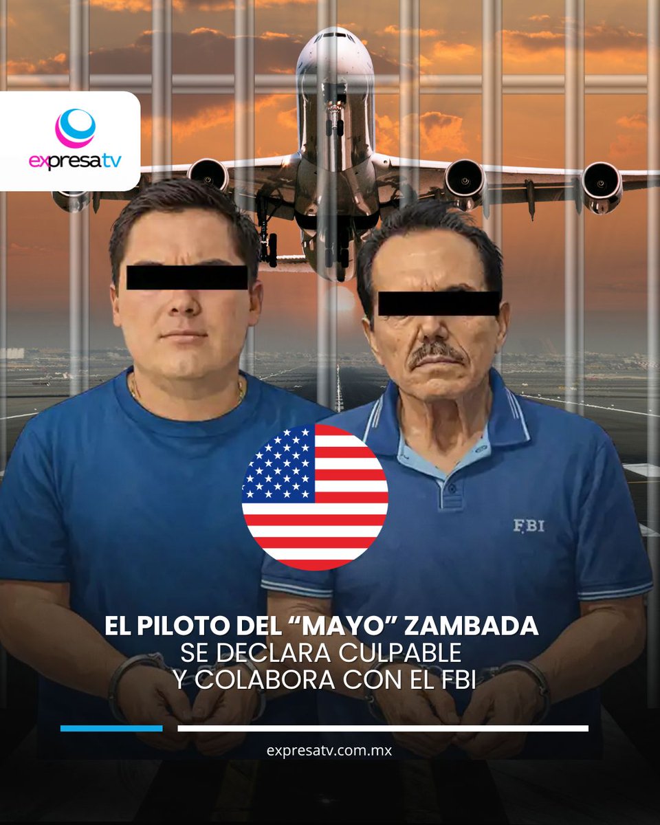 expresatvcelaya's tweet photo. 🔗🚔 El Piloto del “Mayo” Zambada se declara culpable y colabora con el FBI
#expresaTv #Seguridad #ElMayo #FBI #ElJando https://t.co/kg6kGd5D5v