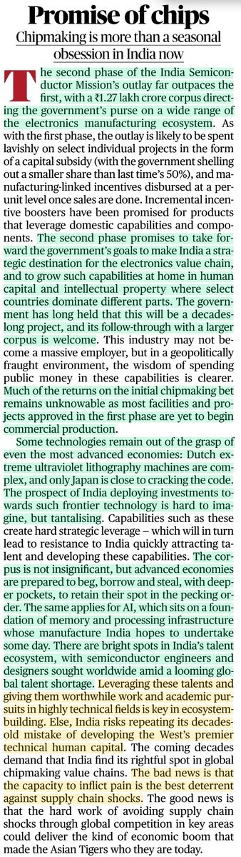 UPSC_Solulu's tweet photo. โ
๏ธ๐ข Perils of Chips.
SOURCE-TH
#UPSC #BPSC #UPPCS #UPSCPrelims #UPSCMAINS #upscguide #upscaspirants #upsc_mains #Editorials #SEMICON #AI #TECH https://t.co/FM9lr80bIk