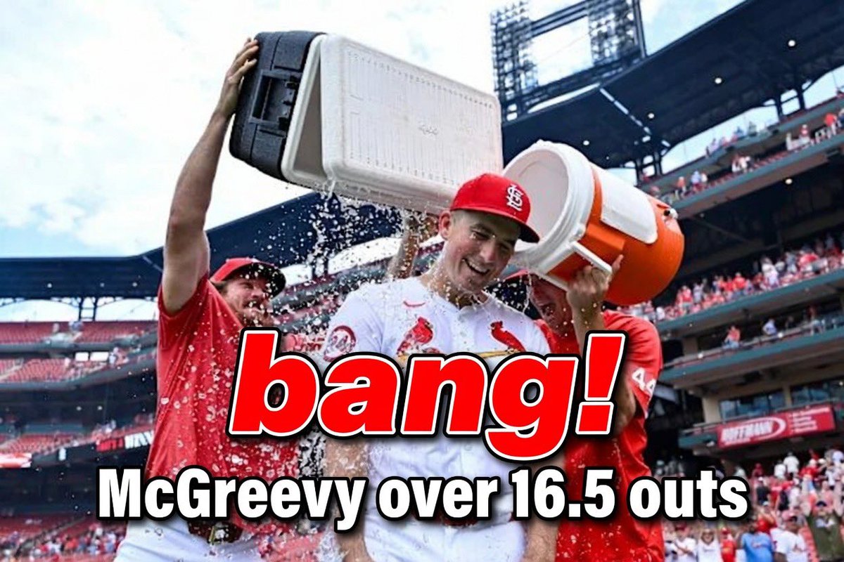 BayouBoysBets's tweet photo. Bang! Cash McGreevy over 16.5 outs! 3-0 sweep today, let’s go!
#freebets #freepicks #mlb #mlbbets #mlbbetting #betting #BettingCommunity #Gambling𝕏 #pitcherprops #mlbprops https://t.co/H0iJUL166o