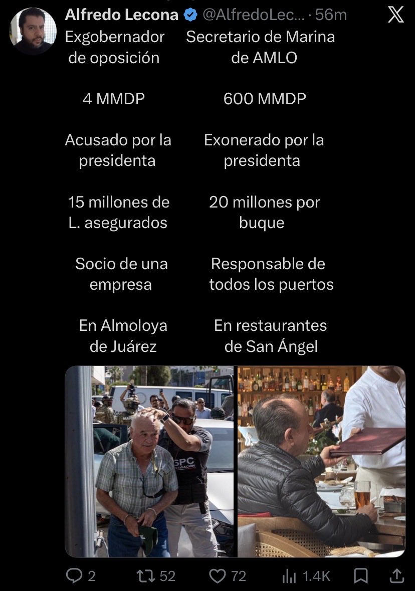 antoniolugol's tweet photo. @qtf @SomosMxMexico No creo que Ernesto Ruffo sea culpable, pero suponiendo sin conceder, su desfalco fiscal no llega ni al 1% del generado por los narcopolíticos de Morena: https://t.co/iIZbC0faHF