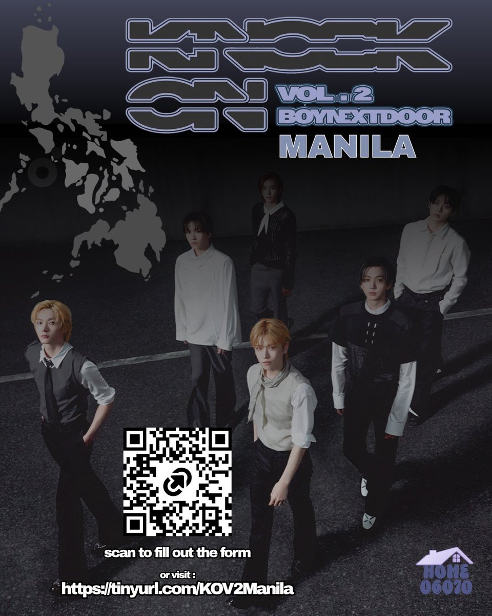 philconcerts's tweet photo. Knock Knock Knock FILO ONEDOORS! 💙

Time for a demand check, do you REALLY want KNOCK ON VOL 2 to hit MANILA?! 🇵🇭

Answer the survey below. The louder we are, the bigger our shot!

Let's show them Manila is READY. 💙

Answer here: 
https://t.co/UOEObKNpac

@HOME06070

#KNOCKONVol2inManila #BOYNEXTDOOR #HOME06070 #KOV2inManila