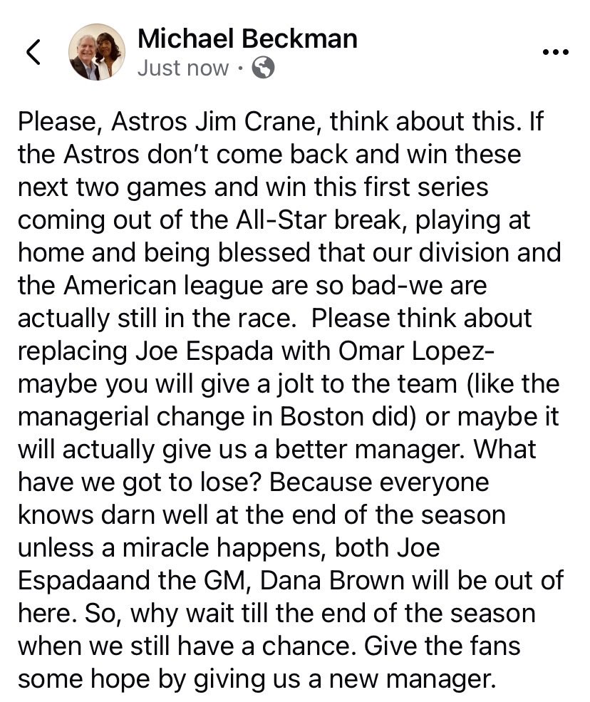 michaelbeck's tweet photo. .@Astros Think about this Jim Crane=> https://t.co/OsyD8LO0ua