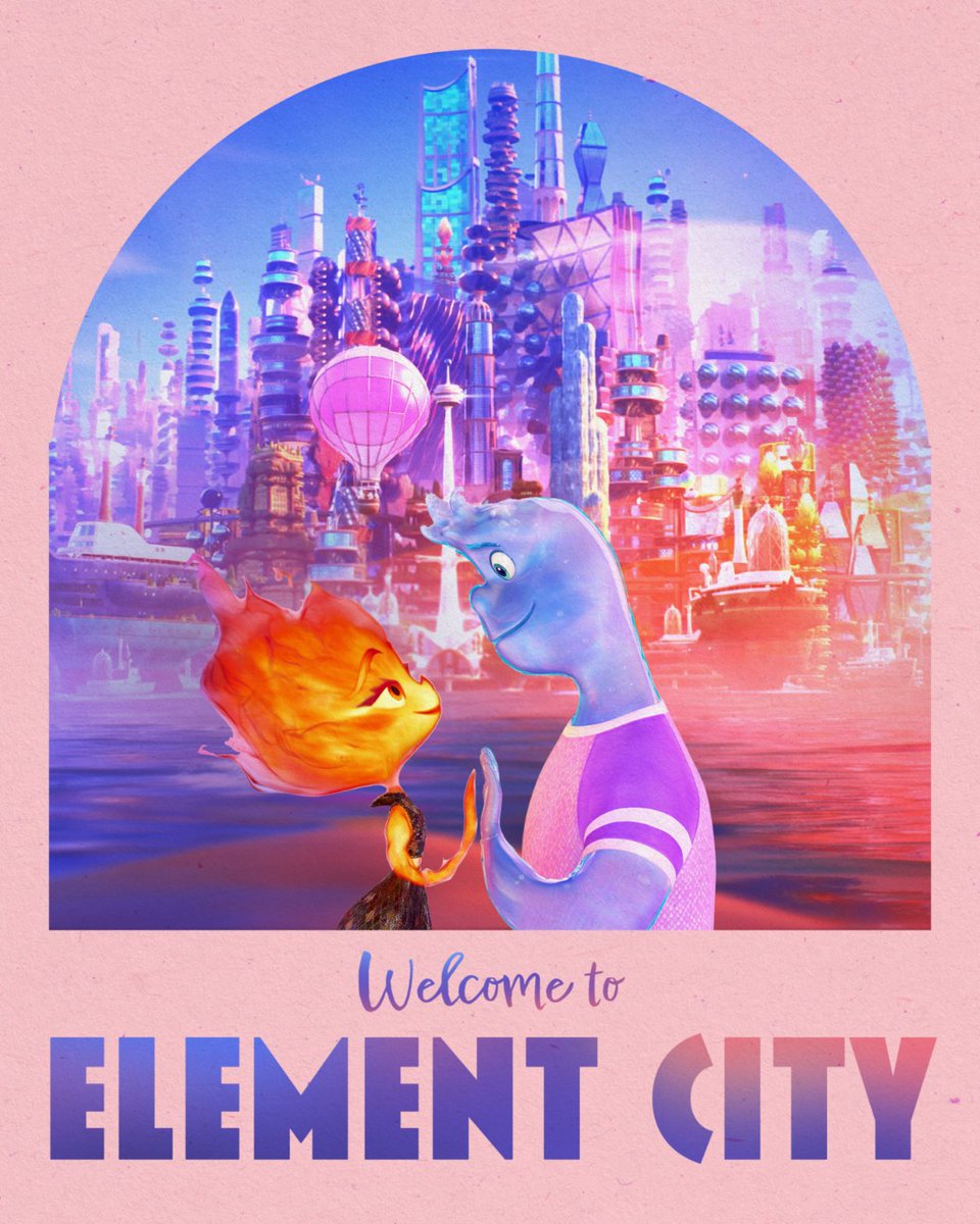 elemental_daily's tweet photo. An oficial Elemental "Welcome to Element City" poster
(By Disney/Pixar)
#elemental
#pixarelemental
#elementalpixar https://t.co/KR12e9Or4P