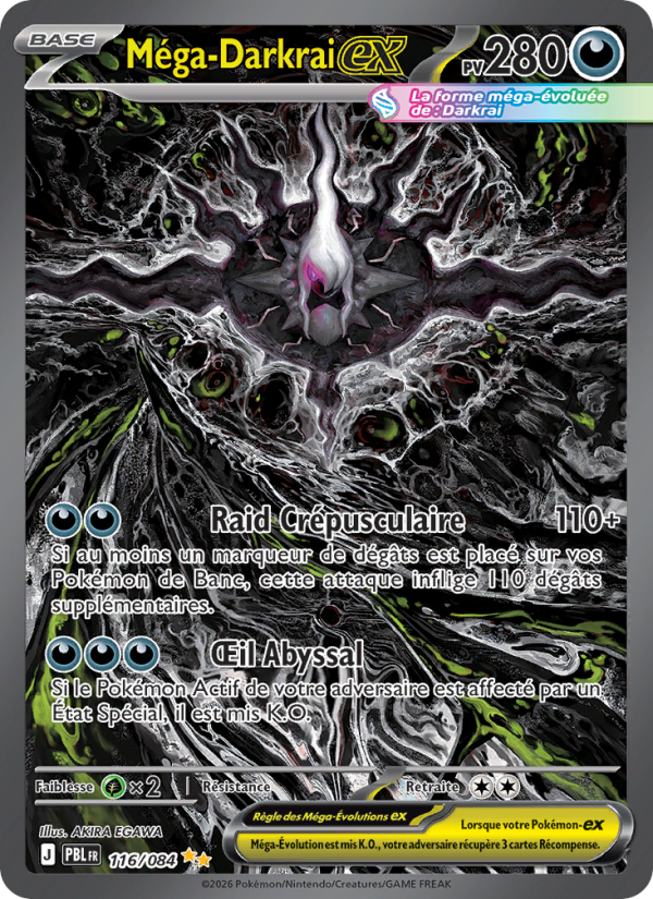 VictinProject's tweet photo. 🌑 Nuit Noire est disponible !

Retrouvez dans l'extension Nuit Noire et sur Victin'dex : 
🔥 Méga‑Darkrai ex alternative  
🖼️ 6 cartes alternatives exclusives
📚 120 cartes incluant 36 secrètes  
💰 Prix à jour

Lien ci-dessous 👇

#PokemonTCG #PokemonCards #ME05 https://t.co/nwUEFLtUUJ