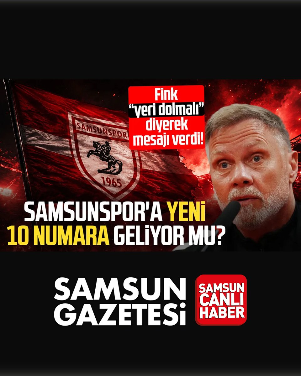 Samsungazetesi's tweet photo. 🔴⚪ Samsunspor'da 10 numara transferi için Fink'ten net mesaj!
📰 Detaylar:
https://t.co/wLQxOL0e5F
#Samsunspor #ThorstenFink #Transfer #10Numara #SüperLig #Futbol #SamsunHaber #SamsunGazetesi https://t.co/kgMpNDodd9