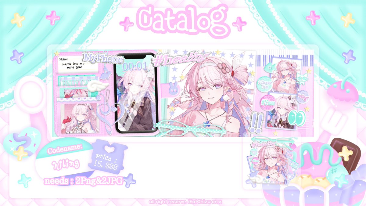 iEatChizu's tweet photo. 𓄲 🍥 ꒰꒰ — :  RTs are greatly appreciated! 

🍮 : Hallo semua! Chizu OPEN-TITIPAN santai untuk catalog layout ini! (No max slot) bisa langsung di order sekarang yapp (⁠⁠ꈍ⁠ᴗ⁠ꈍ⁠) untuk payment melalui qris (⁠⁠╹⁠▽⁠╹⁠⁠)

⭐⭐ :: #bealanja https://t.co/xkd8karWUJ