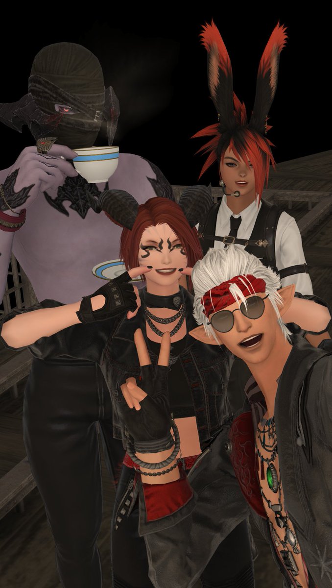 NyanKetXIV's tweet photo. ✨Pre-show selfie!
Just a lil over an hour till showtime and we're SUPER excited to see you guys at LIMITBREAK!!!!

Come and rock out with us at:
MATERIA | RAVANA | LAV BEDS | W4 P1
And tune in to: https://t.co/E6jnha1p9U

🔥Star guest performers, 500mil+ gil in prizes &amp; more🔥 https://t.co/XLm9ahVRZr
