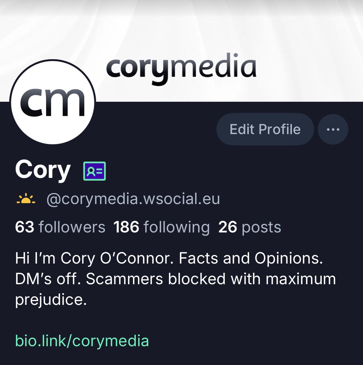 corymedia's tweet photo. Find me on @wsocialeurope https://t.co/UFKeEnKufU