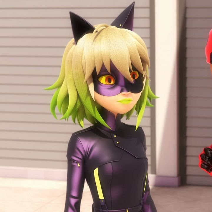 whiskersnoirr's tweet photo. I love kitty noire's design EXCEPT for that ugly neon green lipstick 😭😭 https://t.co/41bReFP4uM
