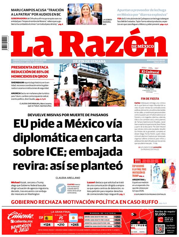 MedialogMX's tweet photo. La Razón https://t.co/XHaAN1Vxu9