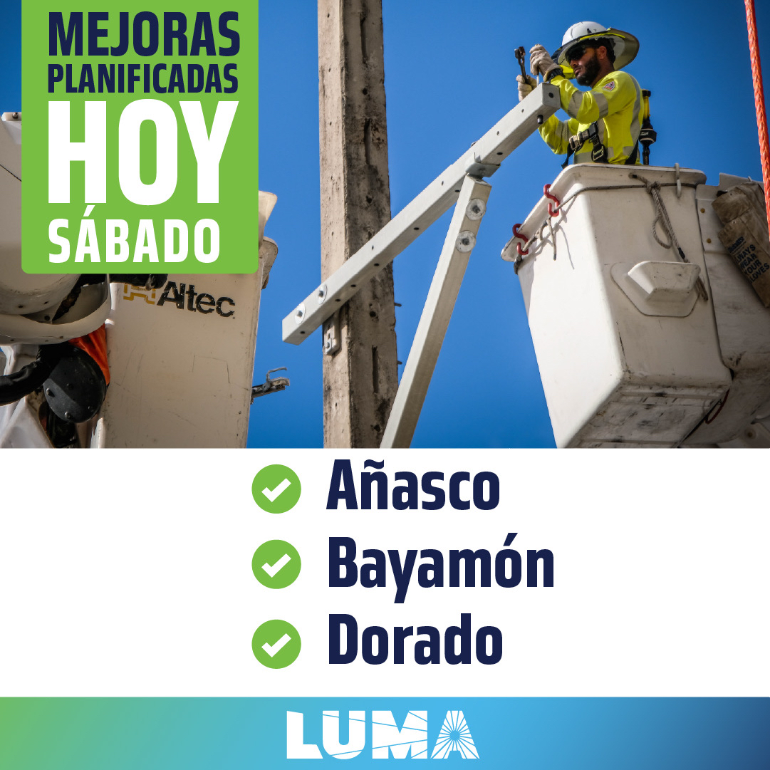 lumaenergypr's tweet photo. Para seguir modernizando y reforzando la red eléctrica, nuestras brigadas están en la calle realizando mejoras importantes. Estos trabajos pueden causar interrupciones temporales mientras avanzamos.

Mira las mejoras planificadas aquí: 
https://t.co/JxbrlCKCq9 https://t.co/4M5LLxkdTY