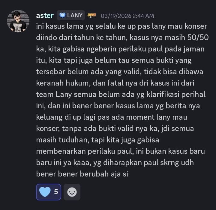 alfz444's tweet photo. First off all, “Owner tutup mata sama kasus ks yg dilakukan sama band L word”. Semua tidak benar baik aku dan member kita semua aware akan hal tersebut, dan kita juga tidak membenarkan atas tindakan tersebut, diserver pun beberapa kali dibahas untuk kasus tersebut https://t.co/L3yF1nAwJn