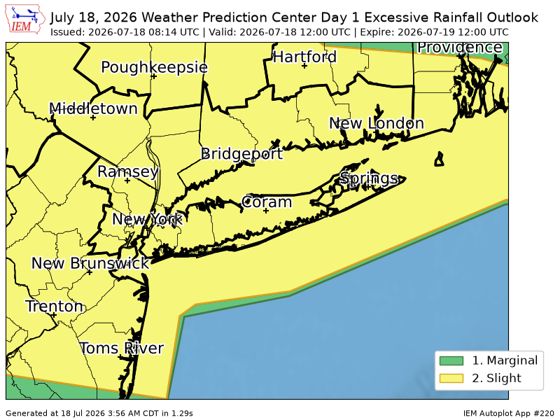 iembot_okx's tweet photo. WPC issues Day 1 Slight Risk Excessive Rainfall Outlook at Jul 18, 8:14z for OKX https://t.co/rdAiebB8vD https://t.co/qCdJpJgarP