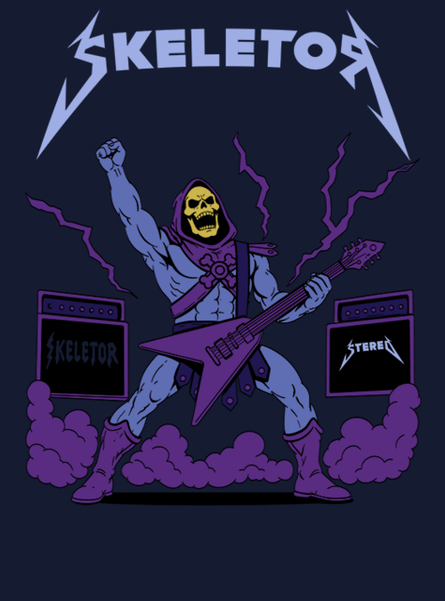 qwertee's tweet photo. "Skeletor Rocks" for just 12hr more on https://t.co/PrRul7wbSk RePost for chance at FREE TEE! https://t.co/l0ORlLVt9g