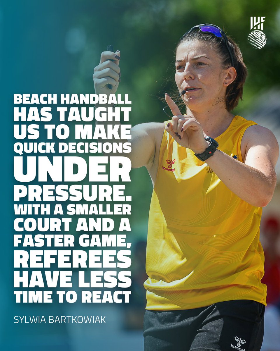 ihfhandball's tweet photo. Handball has many colours and the ๐ต๐ฑ Polish duo of Sylwia Bartkowiak and Weronika ลakomy prove it ๐ช Players, referees, indoors and on the sand โ trust the process and hard work will do the rest ๐คฉ
#HandballWeek #beachhandball
Read the feature ๐ https://t.co/MFjsJ92wCA https://t.co/Wg5VPSMR6W