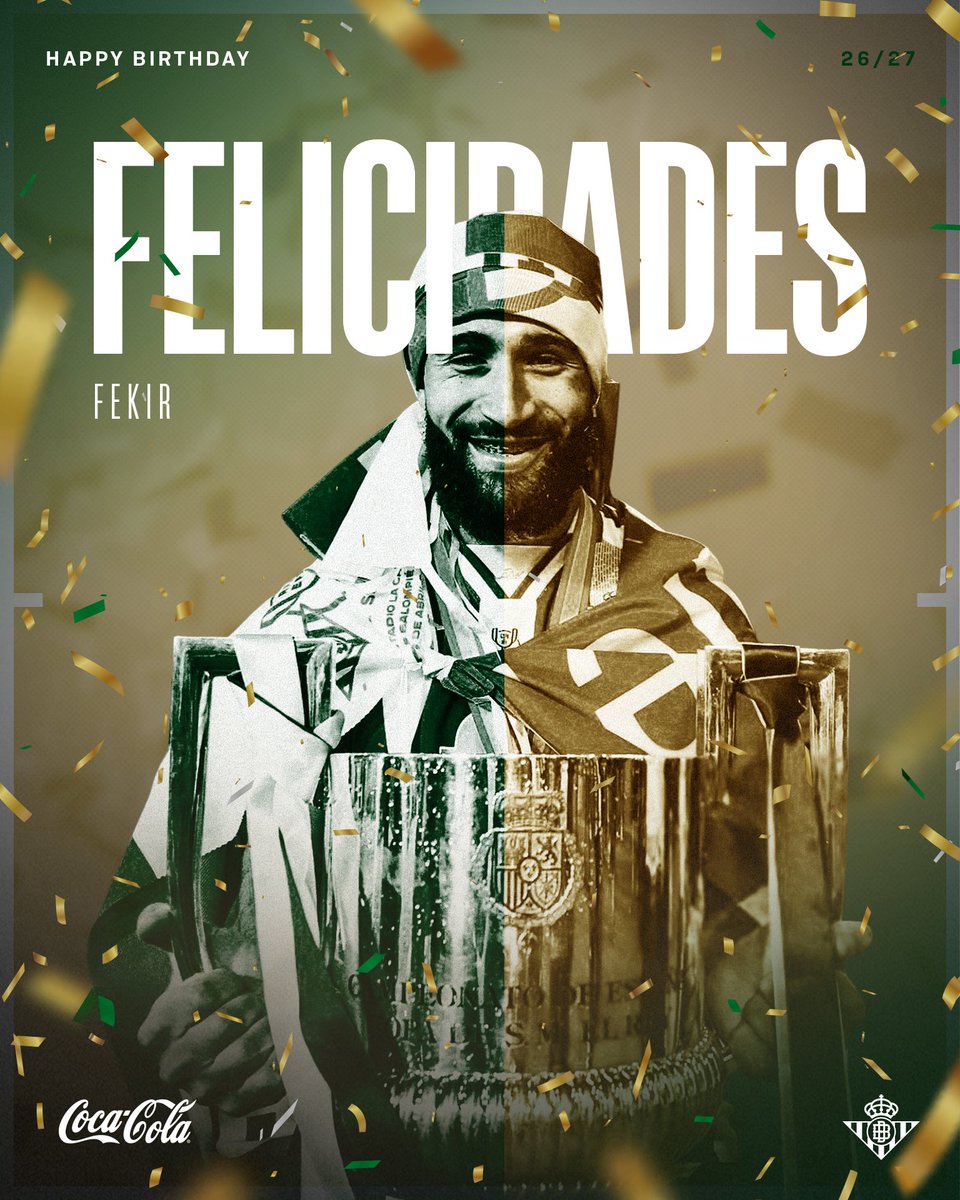 RealBetis's tweet photo. ¡Un genio está de cumpleaños! 🧞‍♂️ 

¡Muchas felicidades, @NabilFekir! 🎂

¡Disfruta de tu día! 🫶 https://t.co/KtXKKZbra9